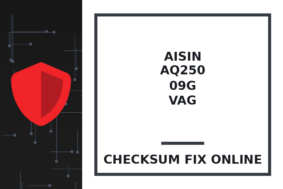 AISIN AQ250 09G VAG — checksum fix online · CHIPOK