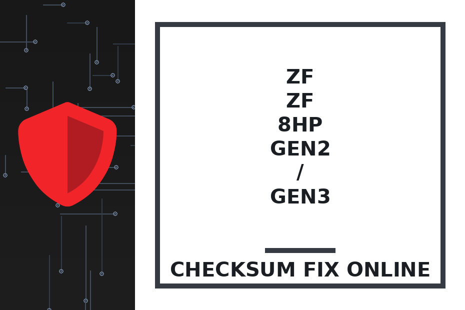BMW ZF 8HP GEN2 / GEN3 — checksum fix online · CHIPOK