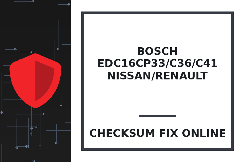 BOSCH EDC16CP33/C36/C41 NISSAN/RENAULT — checksum fix online · CHIPOK