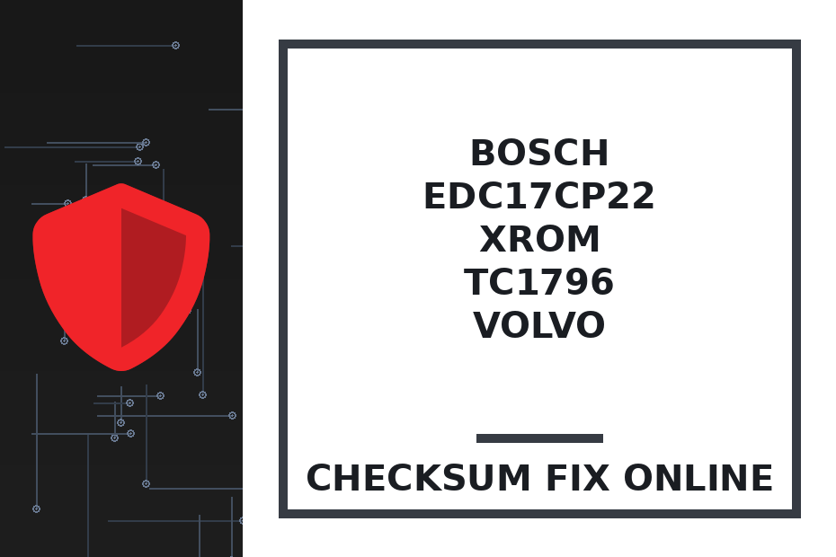 BOSCH EDC17CP22 XROM TC1796 VOLVO — checksum fix online · CHIPOK
