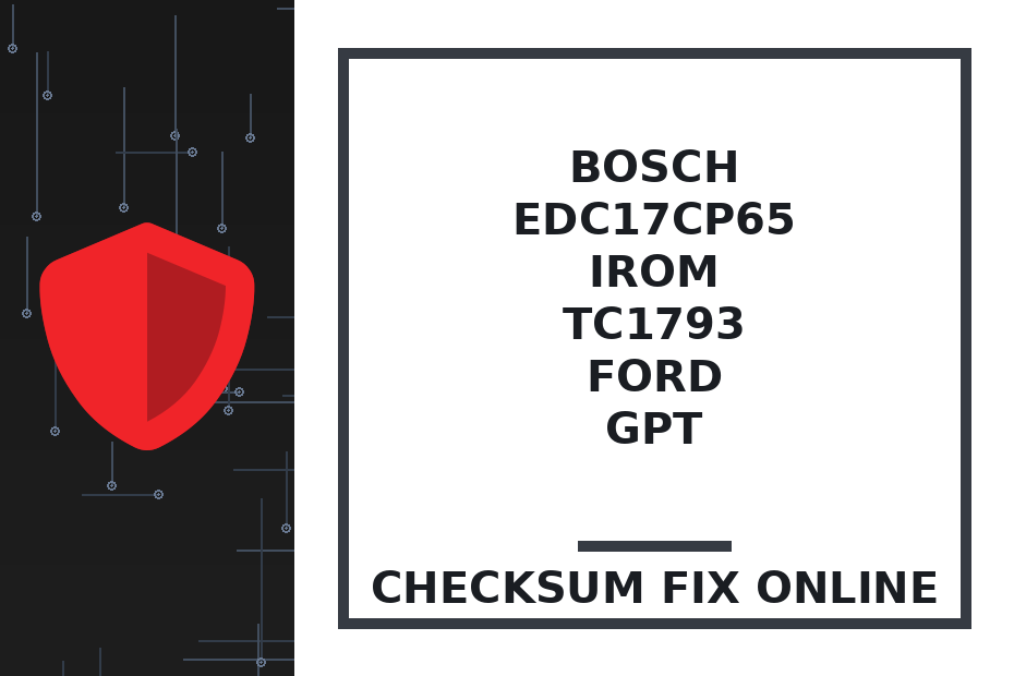 BOSCH EDC17CP65 IROM TC1793 FORD GPT — checksum fix online · CHIPOK