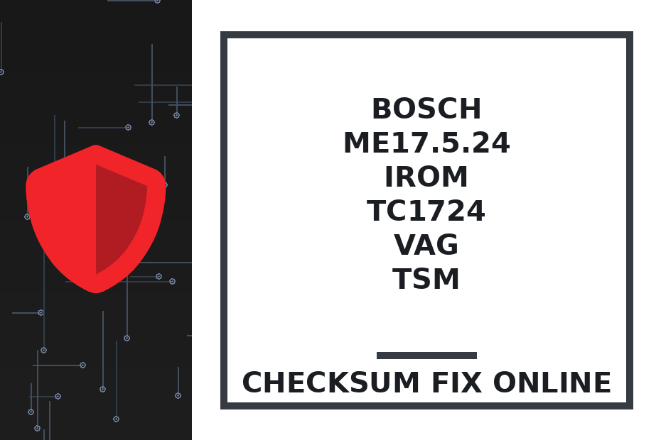 BOSCH ME17.5.24 IROM TC1724 VAG TSM — checksum fix online · CHIPOK