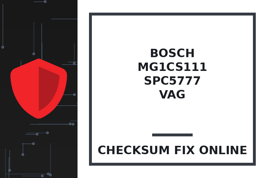 BOSCH MG1CS111 SPC5777 VAG — checksum fix online · CHIPOK