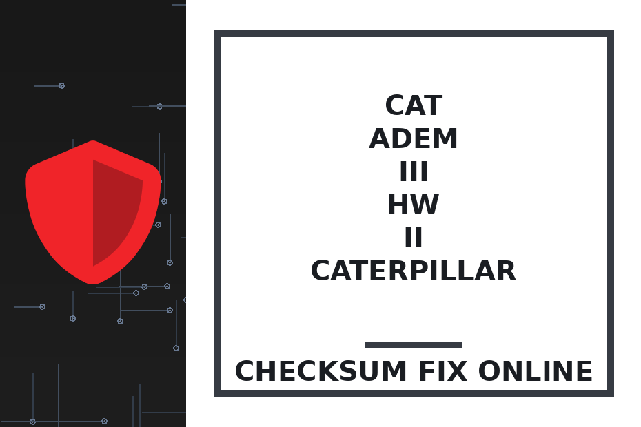 CAT ADEM III HW II CATERPILLAR — checksum fix online · CHIPOK