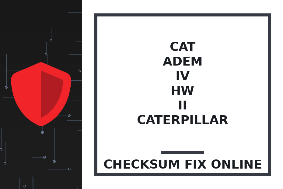 CAT ADEM IV HW II CATERPILLAR — checksum fix online · CHIPOK