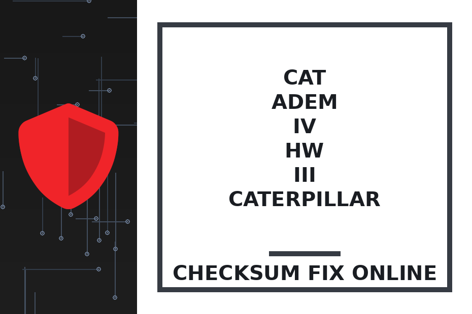 CAT ADEM IV HW III CATERPILLAR — checksum fix online · CHIPOK