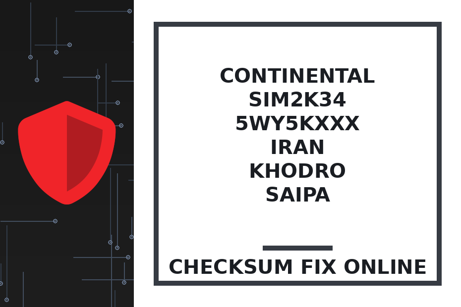 CONTINENTAL SIM2K34 5WY5Kxxx IRAN KHODRO SAIPA — checksum fix online · CHIPOK