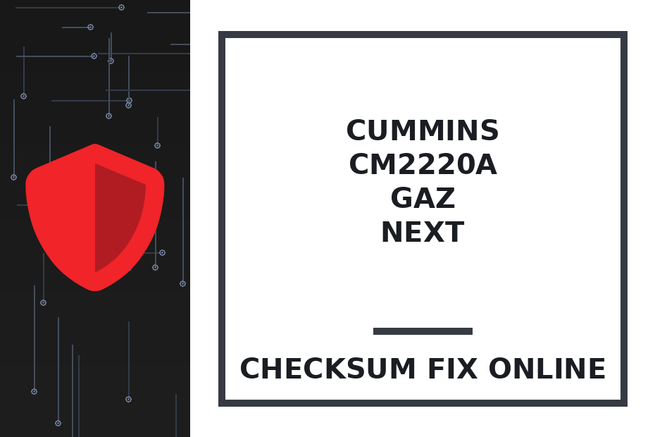 CUMMINS CM2220A GAZ NEXT — checksum fix online · CHIPOK