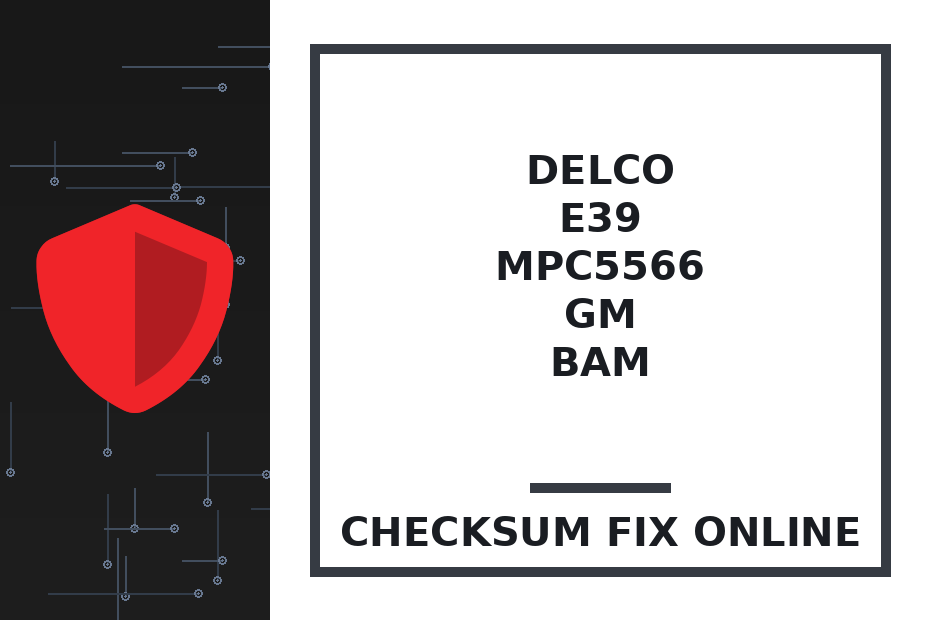 DELCO E39 MPC5566 GM BAM — checksum fix online · CHIPOK