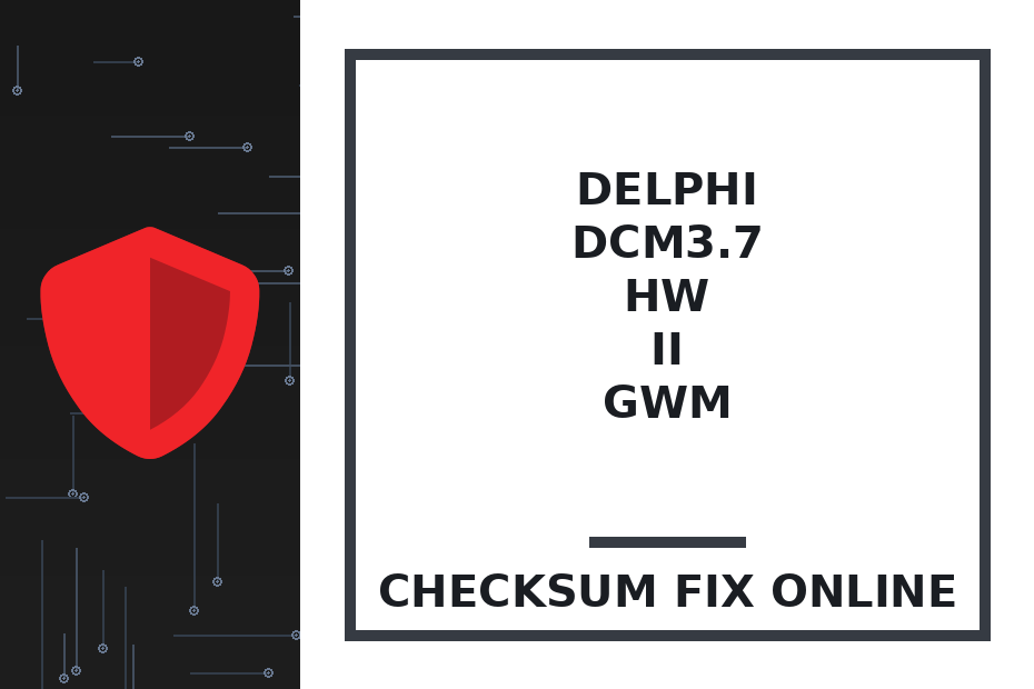 DELPHI DCM3.7 HW II GWM — checksum fix online · CHIPOK