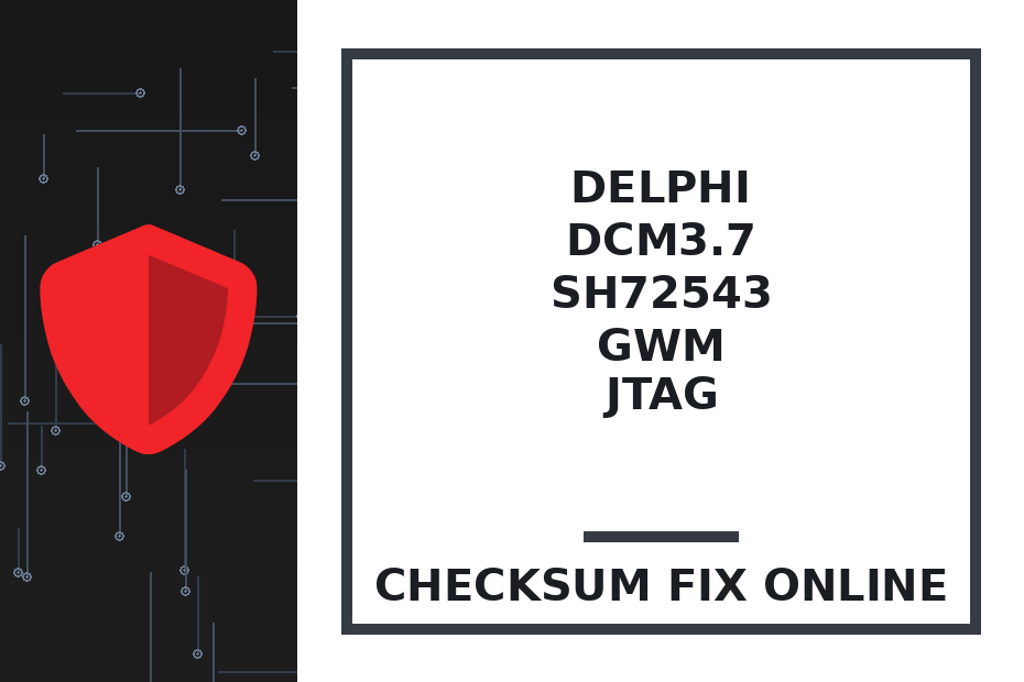 DELPHI DCM3.7 SH72543 GWM JTAG — checksum fix online · CHIPOK