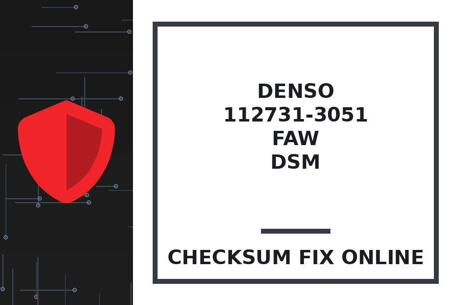 DENSO 112731-3051 FAW DSM — checksum fix online · CHIPOK