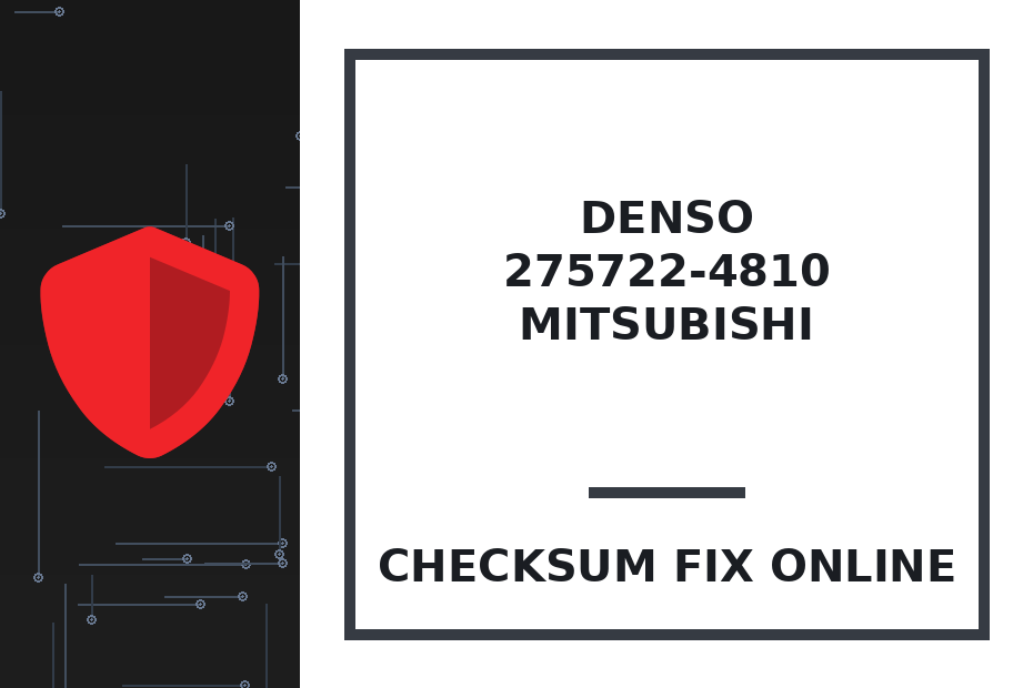 DENSO 275722-4810 MITSUBISHI — checksum fix online · CHIPOK