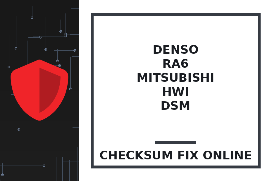 DENSO RA6 MITSUBISHI HWI DSM — checksum fix online · CHIPOK
