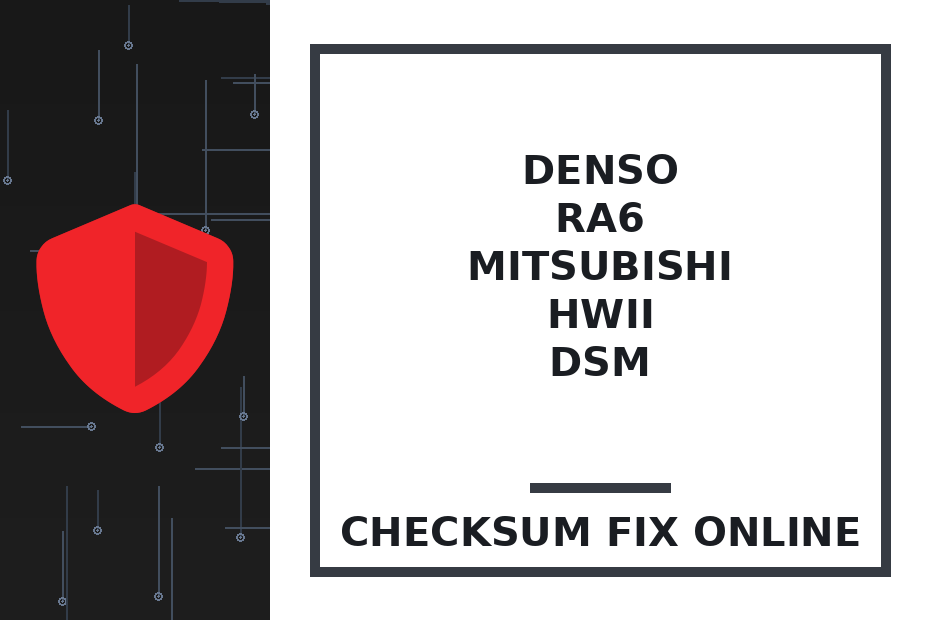 DENSO RA6 MITSUBISHI HWII DSM — checksum fix online · CHIPOK