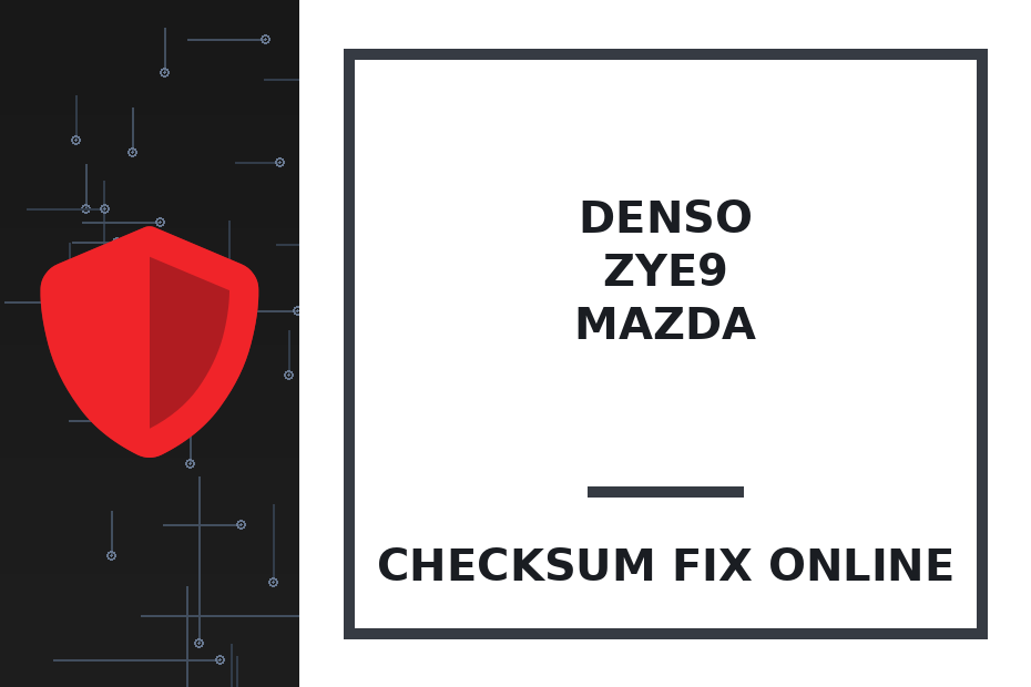 DENSO ZYE9 MAZDA — checksum fix online · CHIPOK