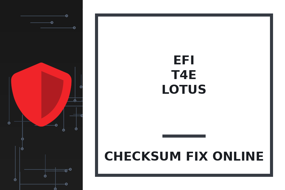 EFI T4E LOTUS — checksum fix online · CHIPOK