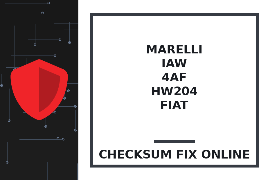 MARELLI IAW 4AF HW204 FIAT — checksum fix online · CHIPOK