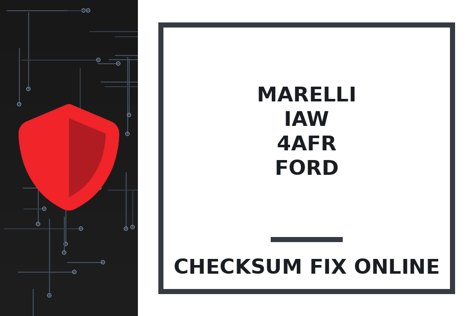 MARELLI IAW 4AFR FORD — checksum fix online · CHIPOK
