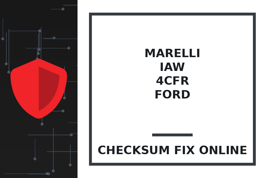 MARELLI IAW 4CFR FORD — checksum fix online · CHIPOK