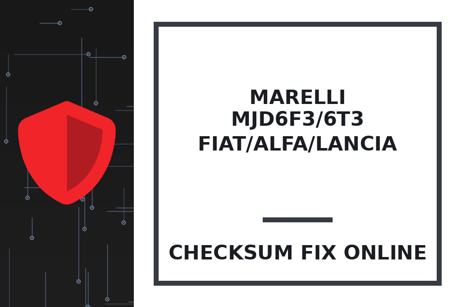 MARELLI MJD6F3/6T3 FIAT/ALFA/LANCIA — checksum fix online · CHIPOK