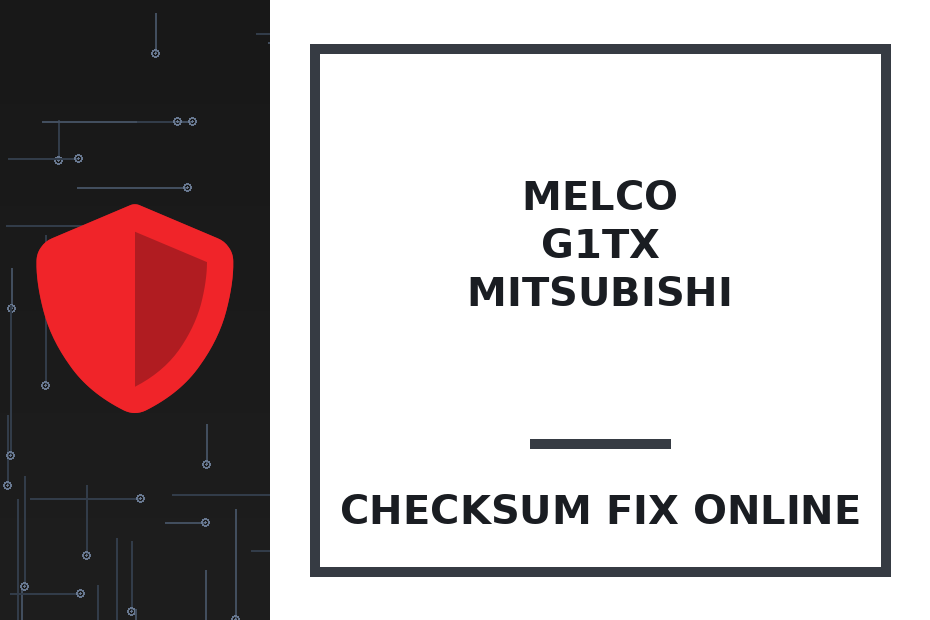 MELCO G1Tx MITSUBISHI — checksum fix online · CHIPOK