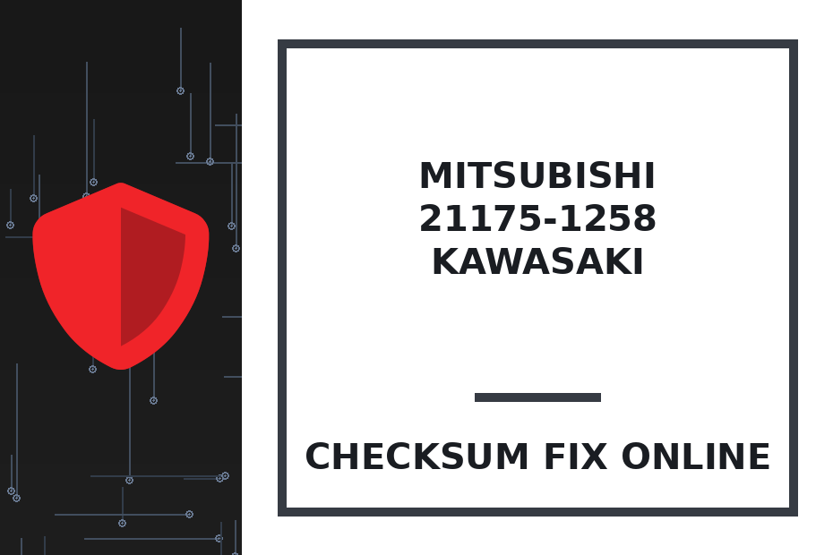 MITSUBISHI 21175-1258 KAWASAKI — checksum fix online · CHIPOK