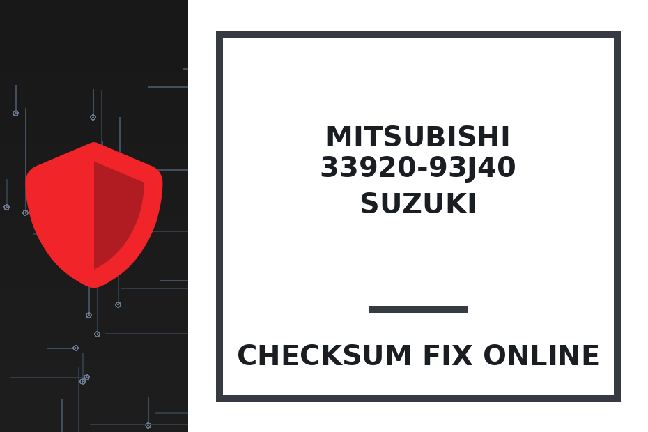 MITSUBISHI 33920-93J40 SUZUKI — checksum fix online · CHIPOK