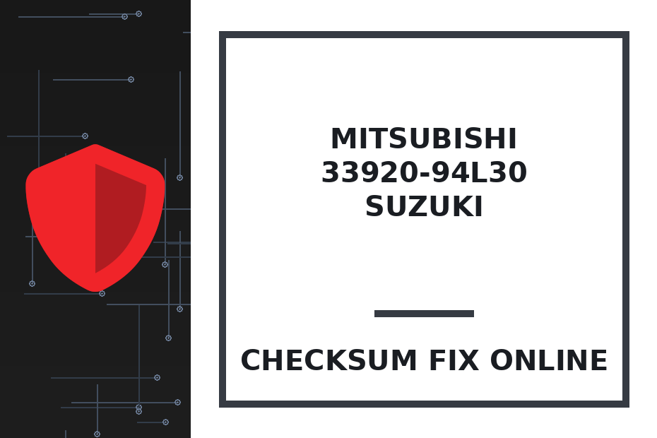 MITSUBISHI 33920-94L30 SUZUKI — checksum fix online · CHIPOK