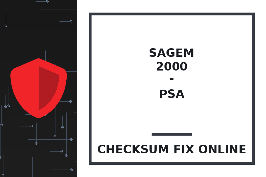 SAGEM 2000 - PSA — checksum fix online · CHIPOK