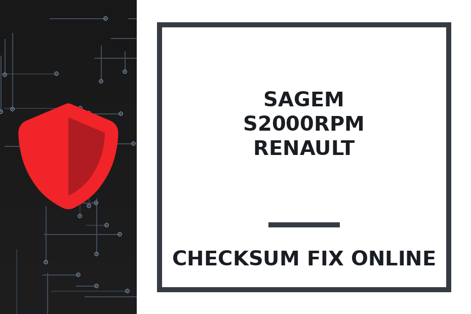 SAGEM S2000RPM RENAULT — checksum fix online · CHIPOK