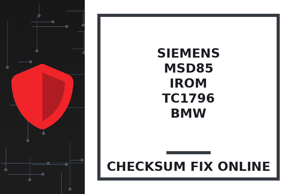 SIEMENS/CONTINENTAL MSD85 IROM TC1796 BMW — checksum fix online · CHIPOK