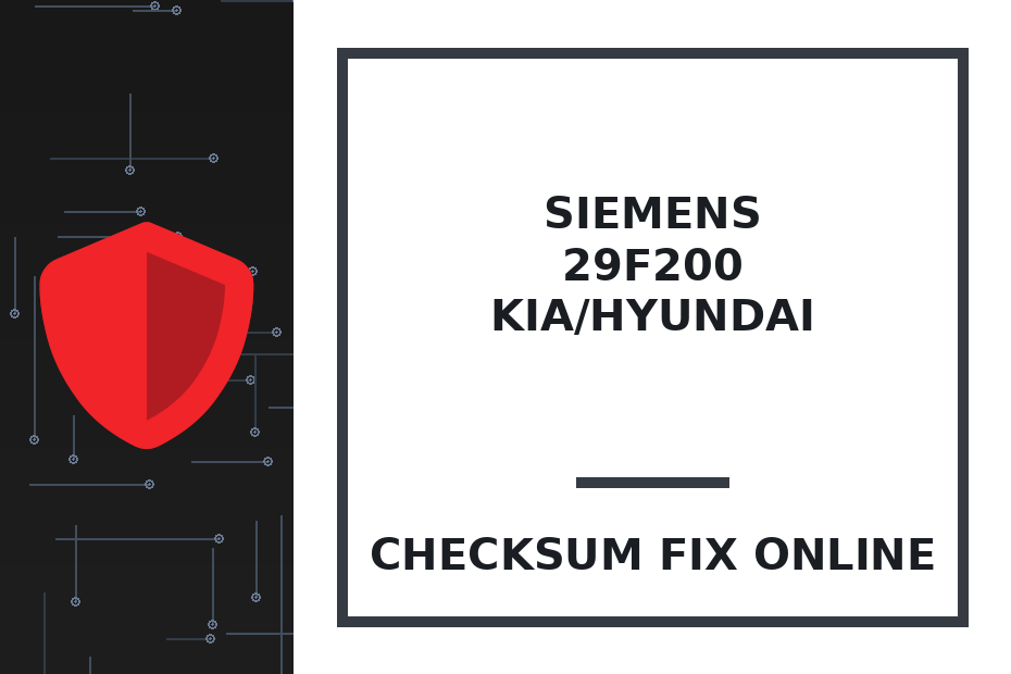 SIEMENS / CONTINENTAL PSOP 29F200 / 400 / 800 - BRILLIANCE / CHEVROLET / CHRYSLER / KYA / HYUNDAI / KHODRO / SAIPA — checksum fix online · CHIPOK