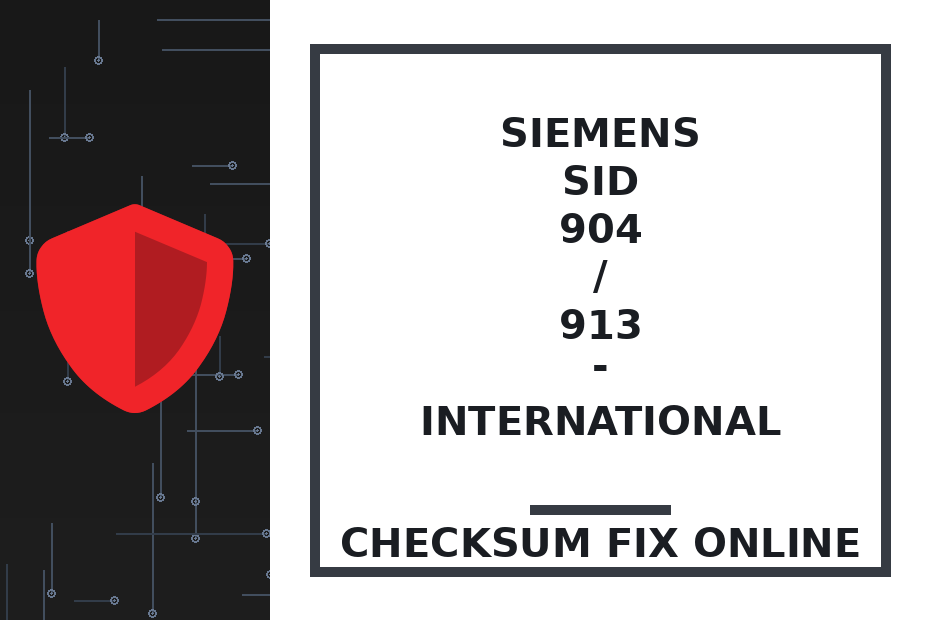 SIEMENS SID 904 / 913 - INTERNATIONAL — checksum fix online · CHIPOK