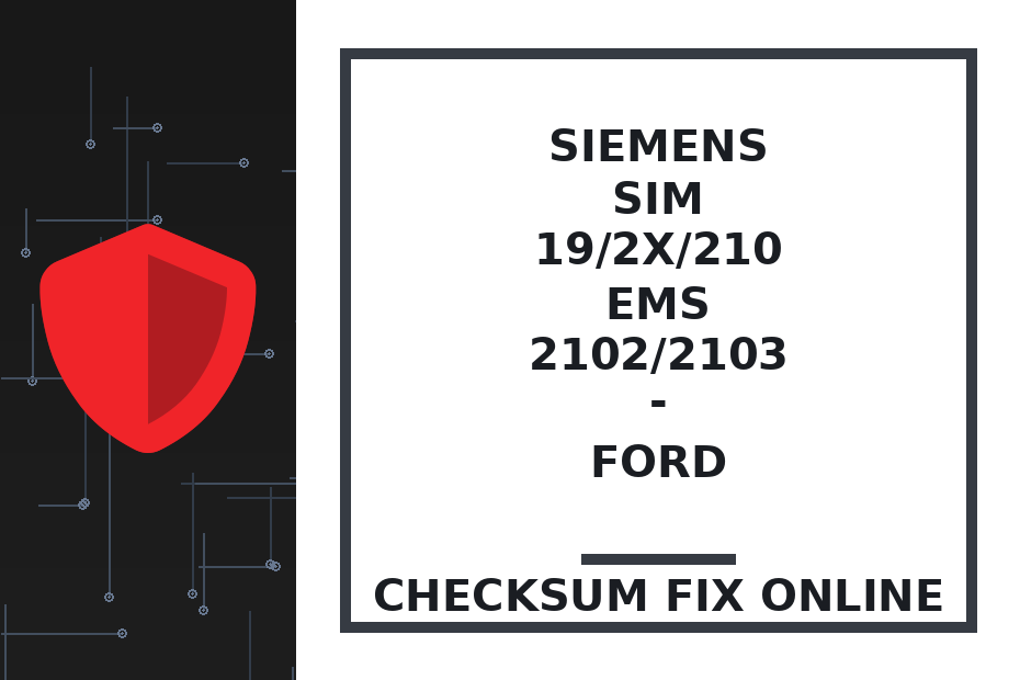 SIEMENS SIM 19/2X/210  EMS 2102/2103 - FORD — checksum fix online · CHIPOK