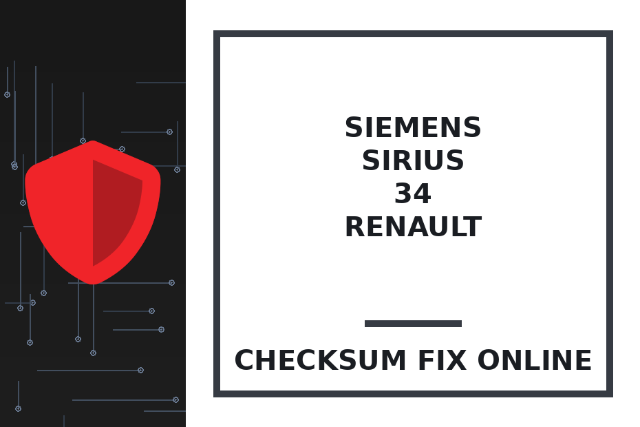 SIEMENS SIRIUS 34 RENAULT — checksum fix online · CHIPOK