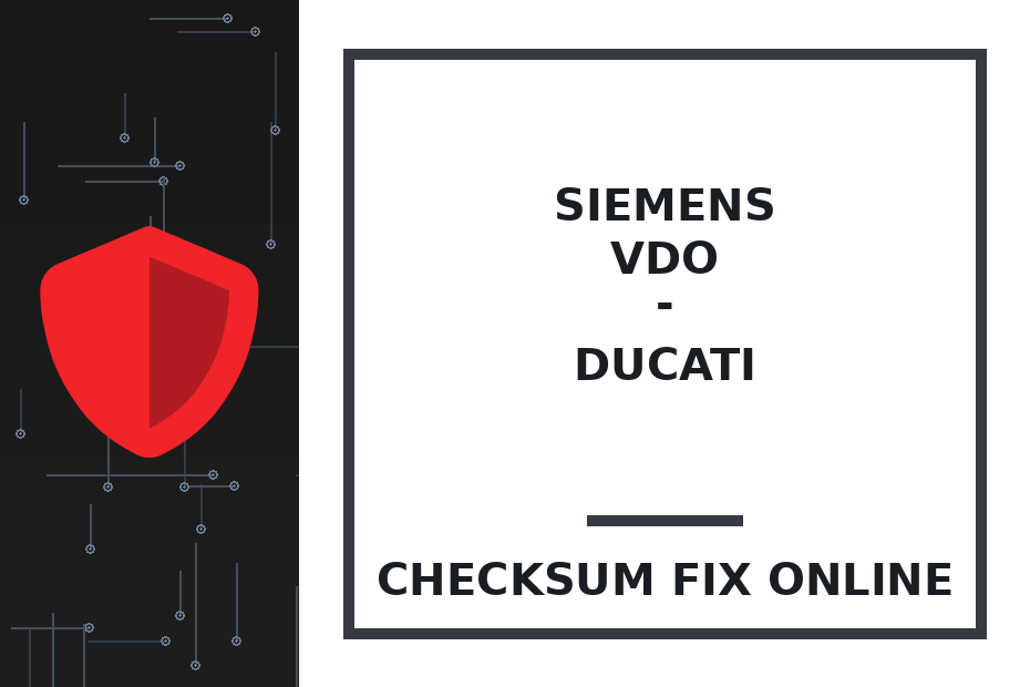 SIEMENS VDO - DUCATI — checksum fix online · CHIPOK