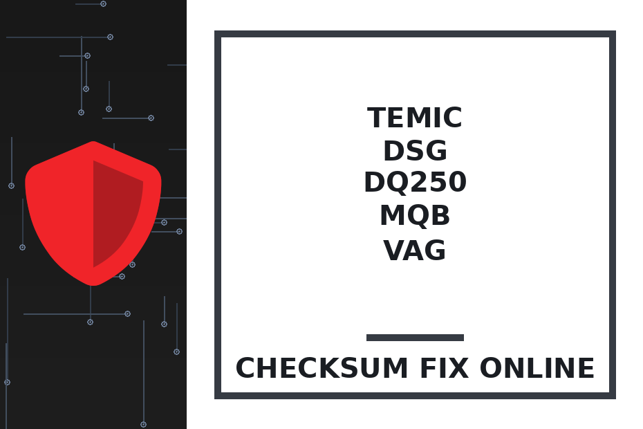 TEMIC DSG DQ250 MQB VAG — checksum fix online · CHIPOK