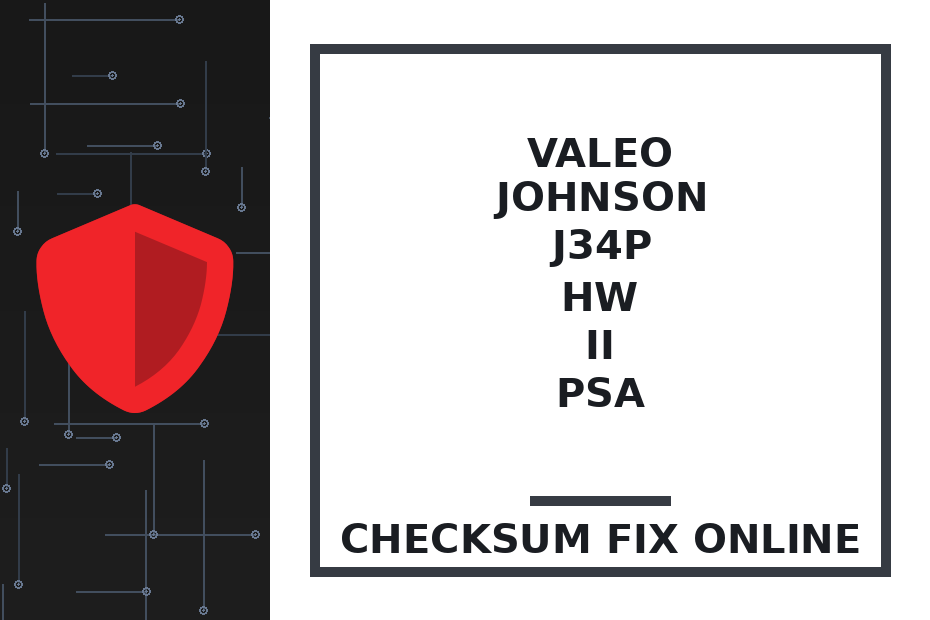 VALEO JOHNSON J34P HW II PSA — checksum fix online · CHIPOK