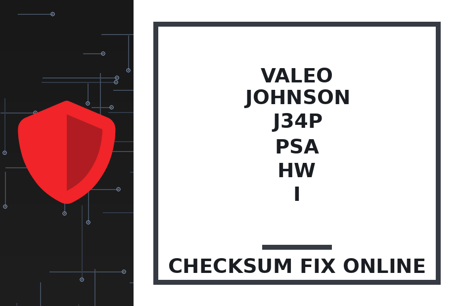 VALEO JOHNSON J34P PSA HW I — checksum fix online · CHIPOK