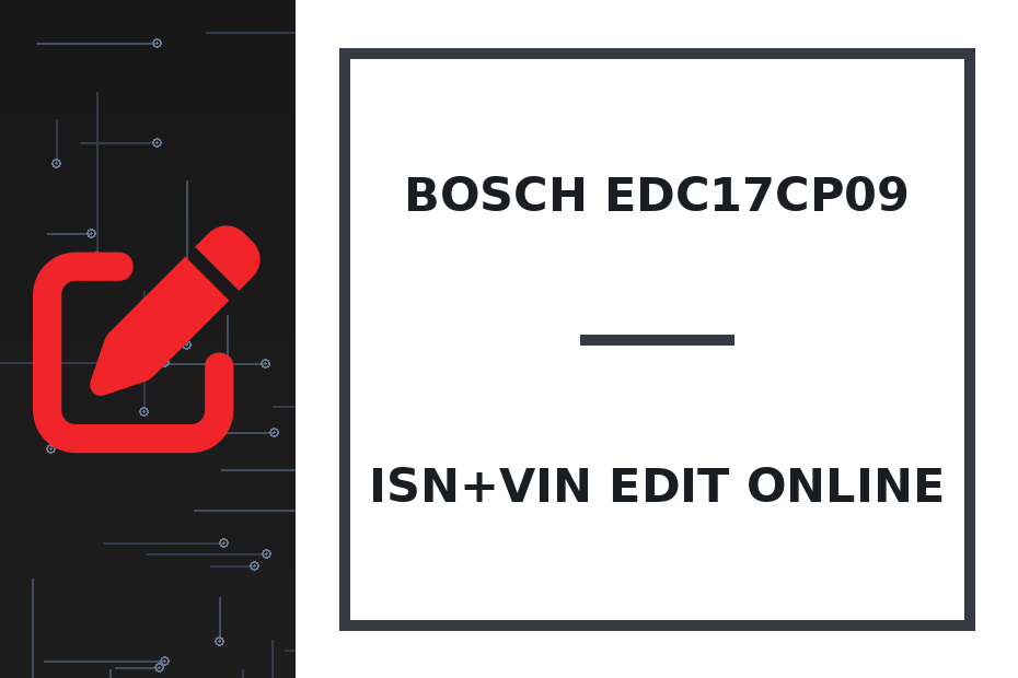 Bosch EDC17CP09 ISN+VIN Edit online