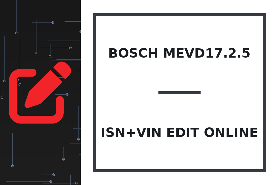 Bosch MEVD17.2.5 ISN+VIN Edit онлайн