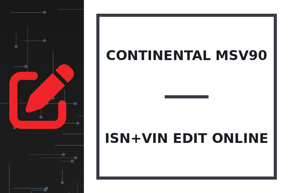 Continental MSV90 ISN+VIN Edit online