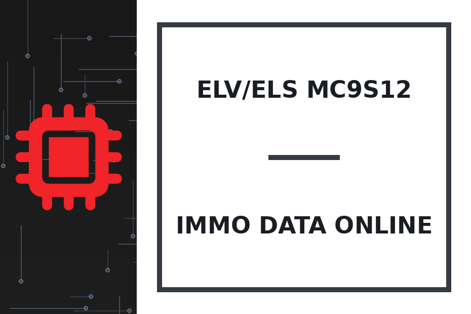 Elv/els MC9S12 Immo Data онлайн