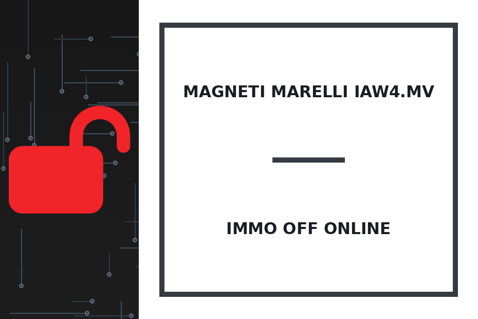 Magneti Marelli IAW4.MV Immo Off онлайн