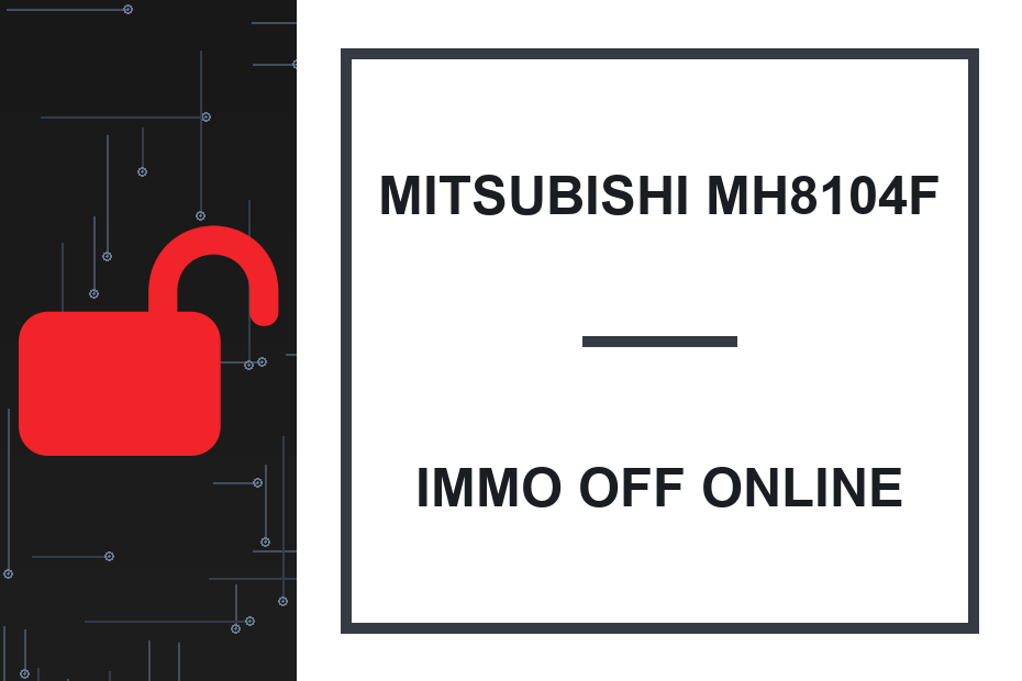 Mitsubishi MH8104F Immo Off онлайн