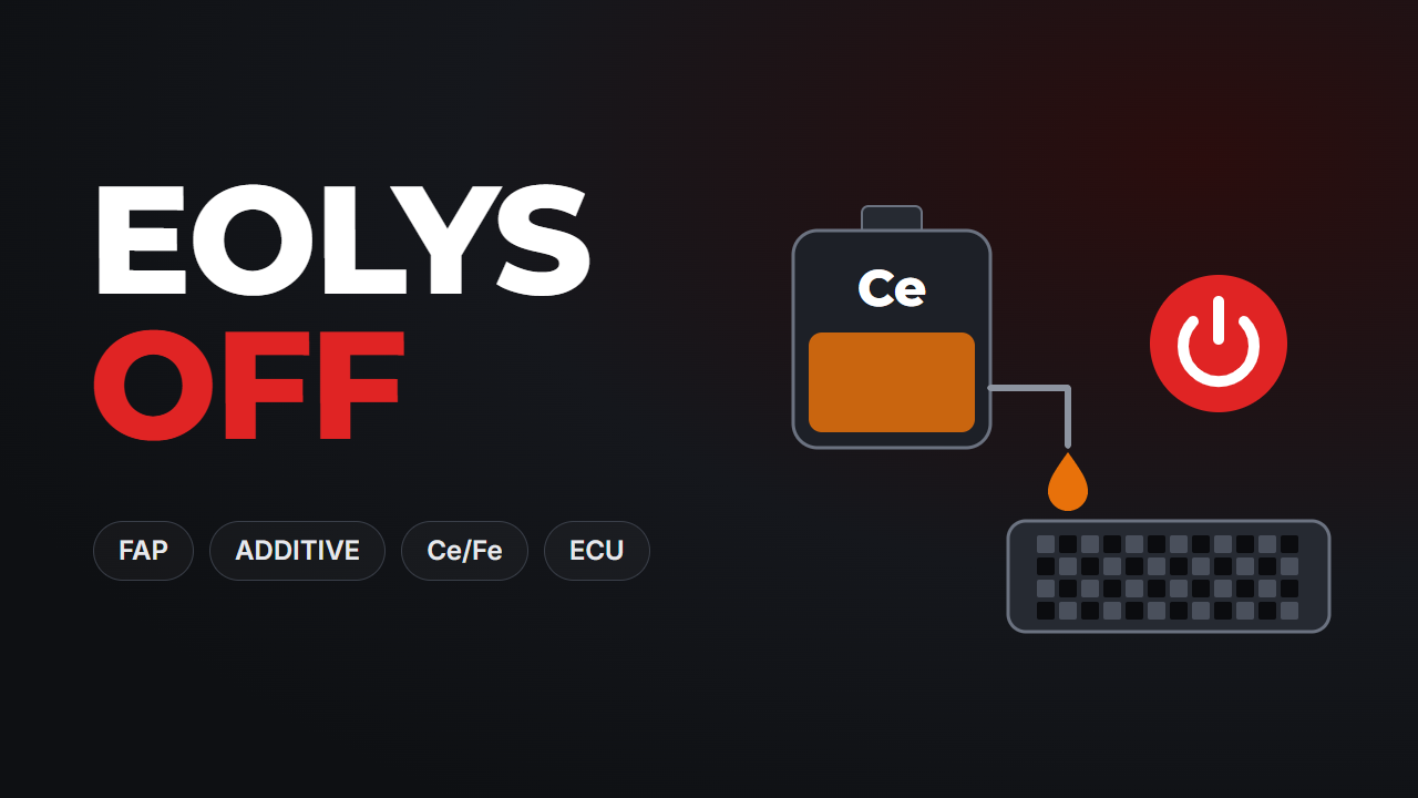 EOLYS/ADDITIVE OFF — disabling the particulate filter additive system in ECU software