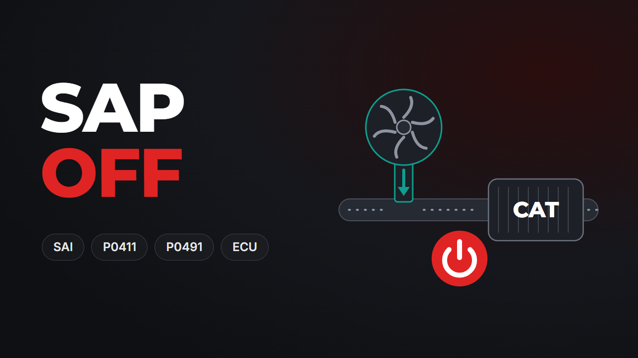 SAP Off — отключение насоса вторичного воздуха в прошивке ЭБУ